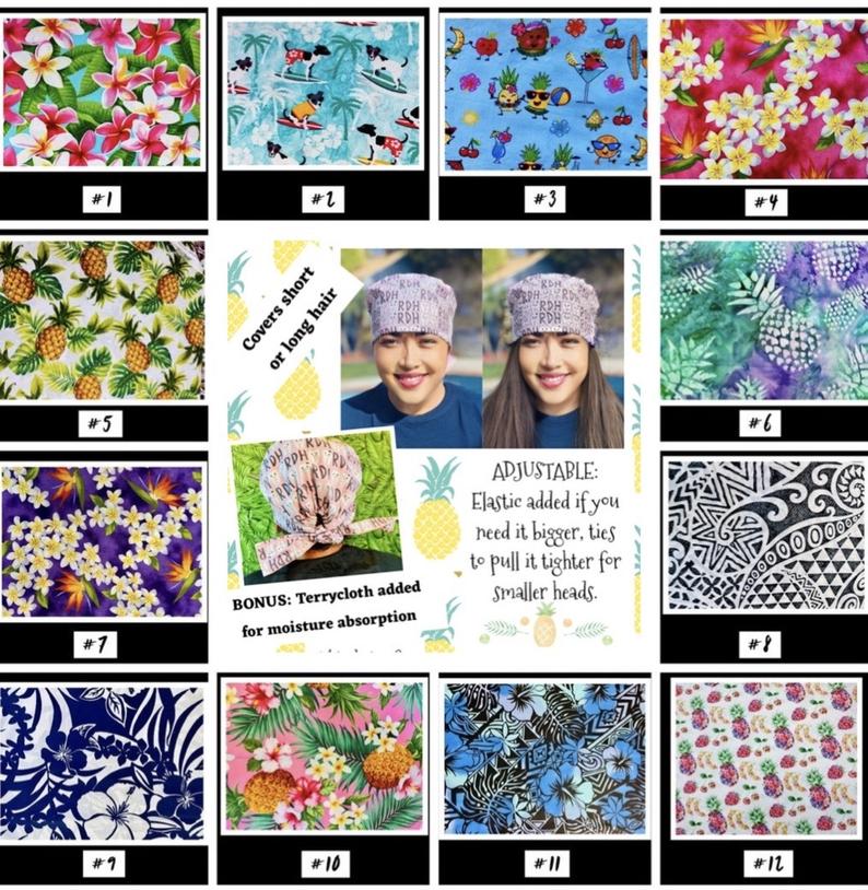 Surgical Scrub Cap-FREE Buttons#DentalAssistant#Gift#Physician#Dentist#DentalHygienist#VetTech#FoodSvcs#ChemoCap#HeadCover#RadiologyTech# Moisture Band#Head Wrap#Stylish#Adjustable#Scrub Hat#Medical#Dental#Gift#Unisex#RDH#Healthcare#Student