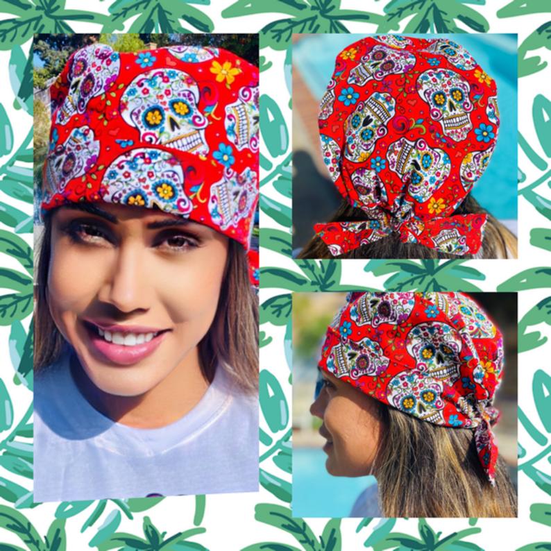 Surgical Scrub Cap-FREE Buttons#DentalAssistant#Gift#Physician#Dentist#DentalHygienist#VetTech#FoodSvcs#ChemoCap#HeadCover#RadiologyTech# Moisture Band#Head Wrap#Stylish#Adjustable#Scrub Hat#Medical#Dental#Gift#Unisex#RDH#Healthcare#Student