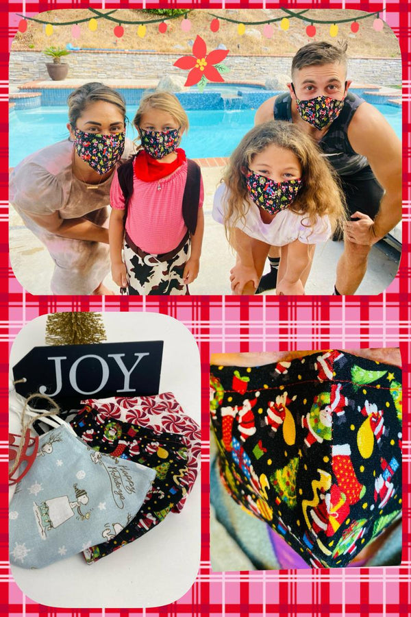 HOLIDAY FACE MASK - Merry Christmas Mask – Cotton Face Protect Adjustable Mask - Gift for Friend